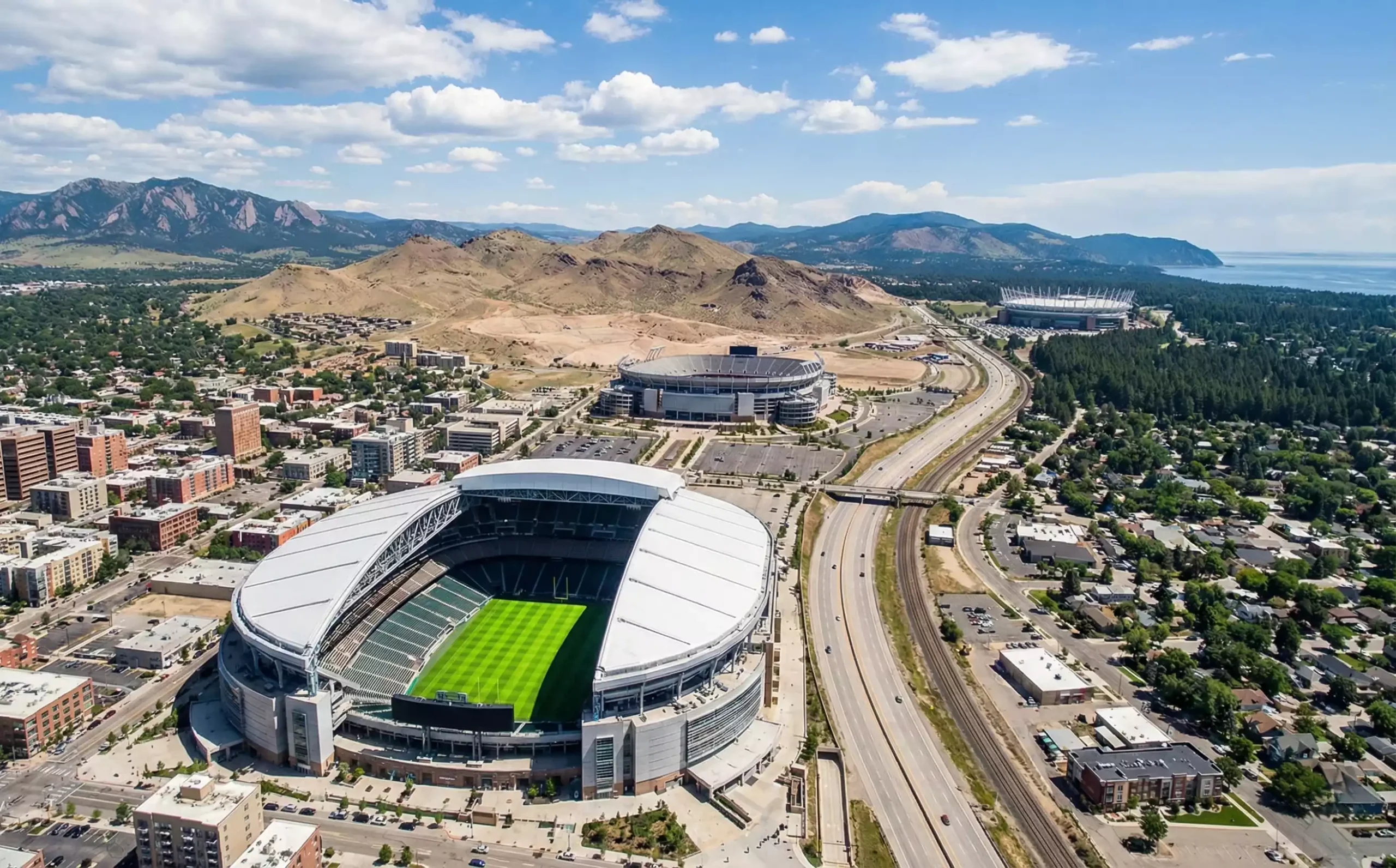Vista aérea de los tres países anfitriones del Mundial 2026: Estados Unidos, México y Canadá